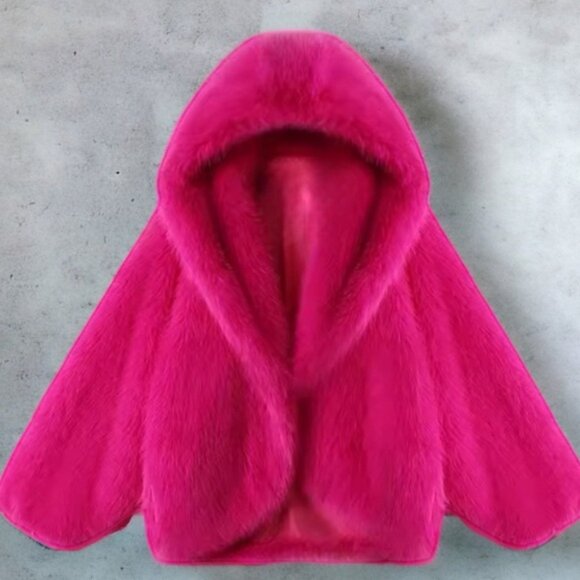 Black Cozy Chic Faux Fur Couture Plush Teddy Jacket - Picture 4 of 6